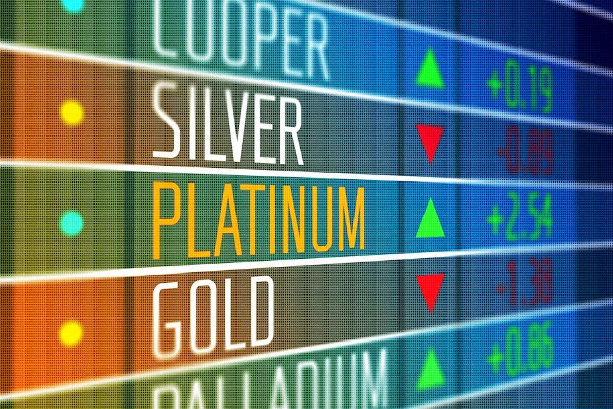 the word "platinum" on a ticker board
