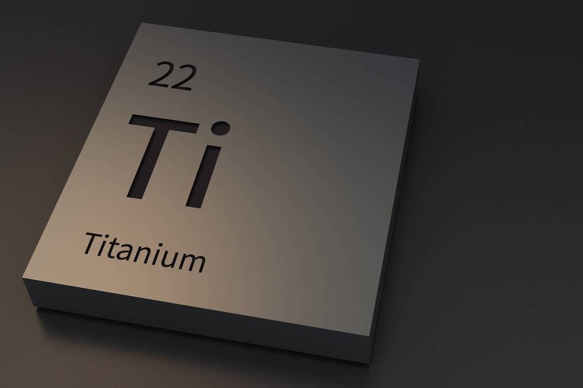Titanium periodic symbol.