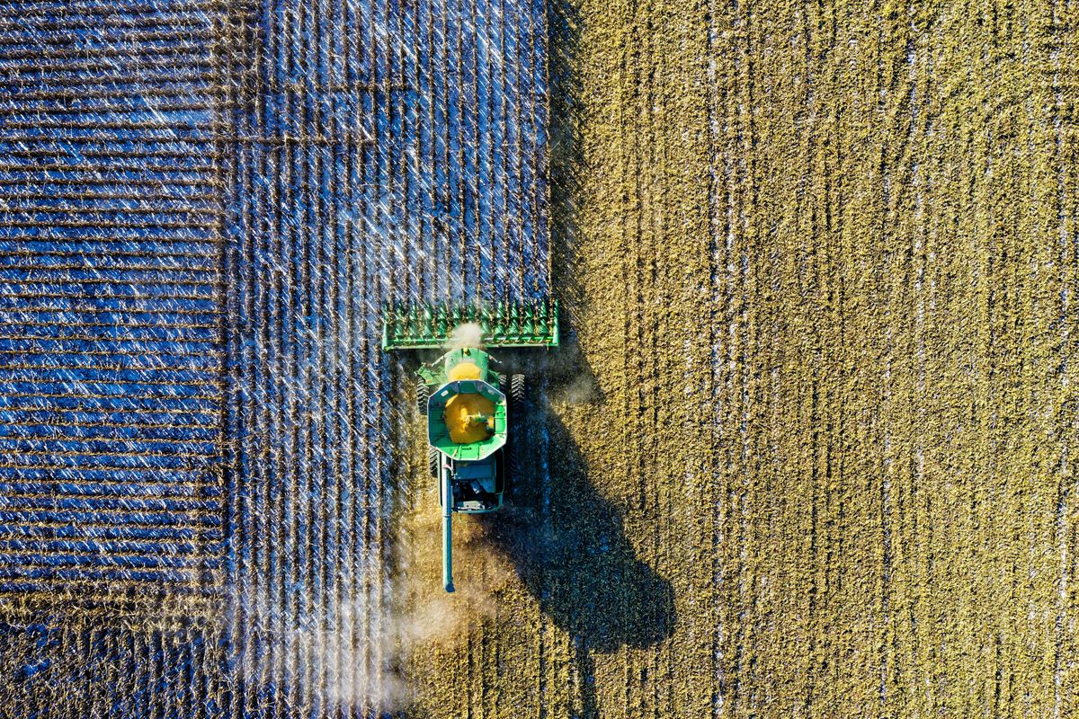 tractor in field
