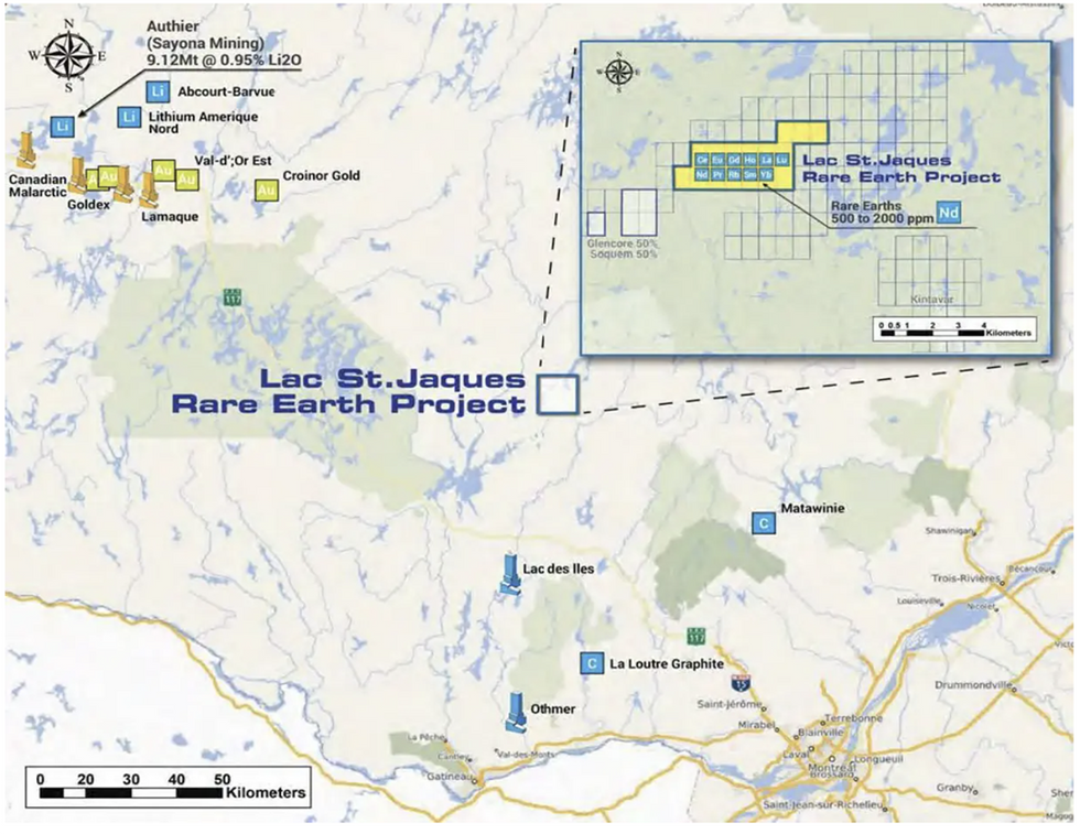 Troy Minerals' Lac St. Jaques rare earth project