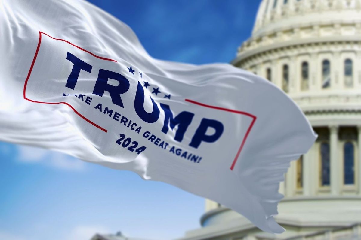 Trump campaign flag.