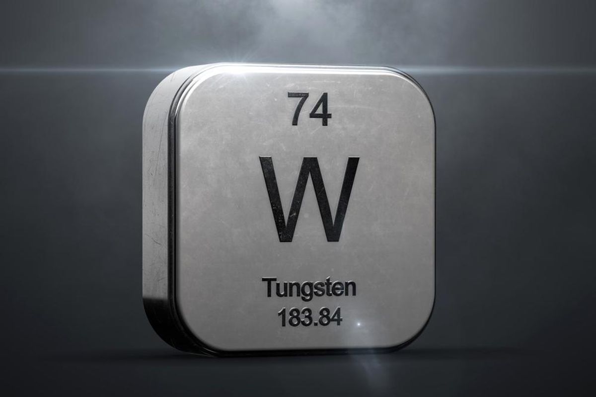 Tungsten periodic symbol. 