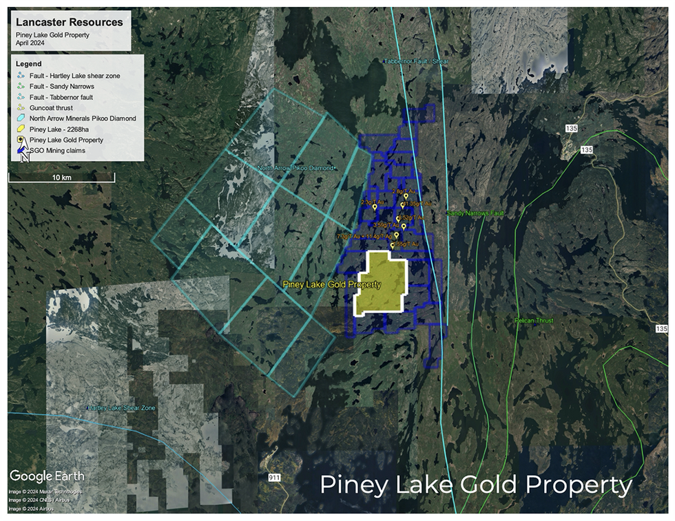 u200bu200bLancaster Resources Piney Lake Gold Property