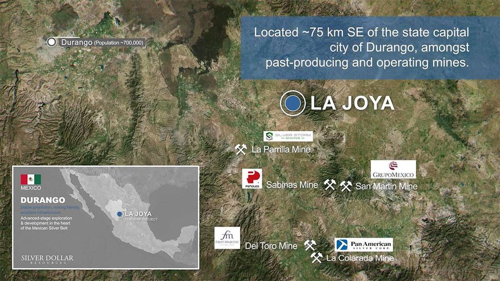\u200bSilver Dollar Resources - La Joya Project location