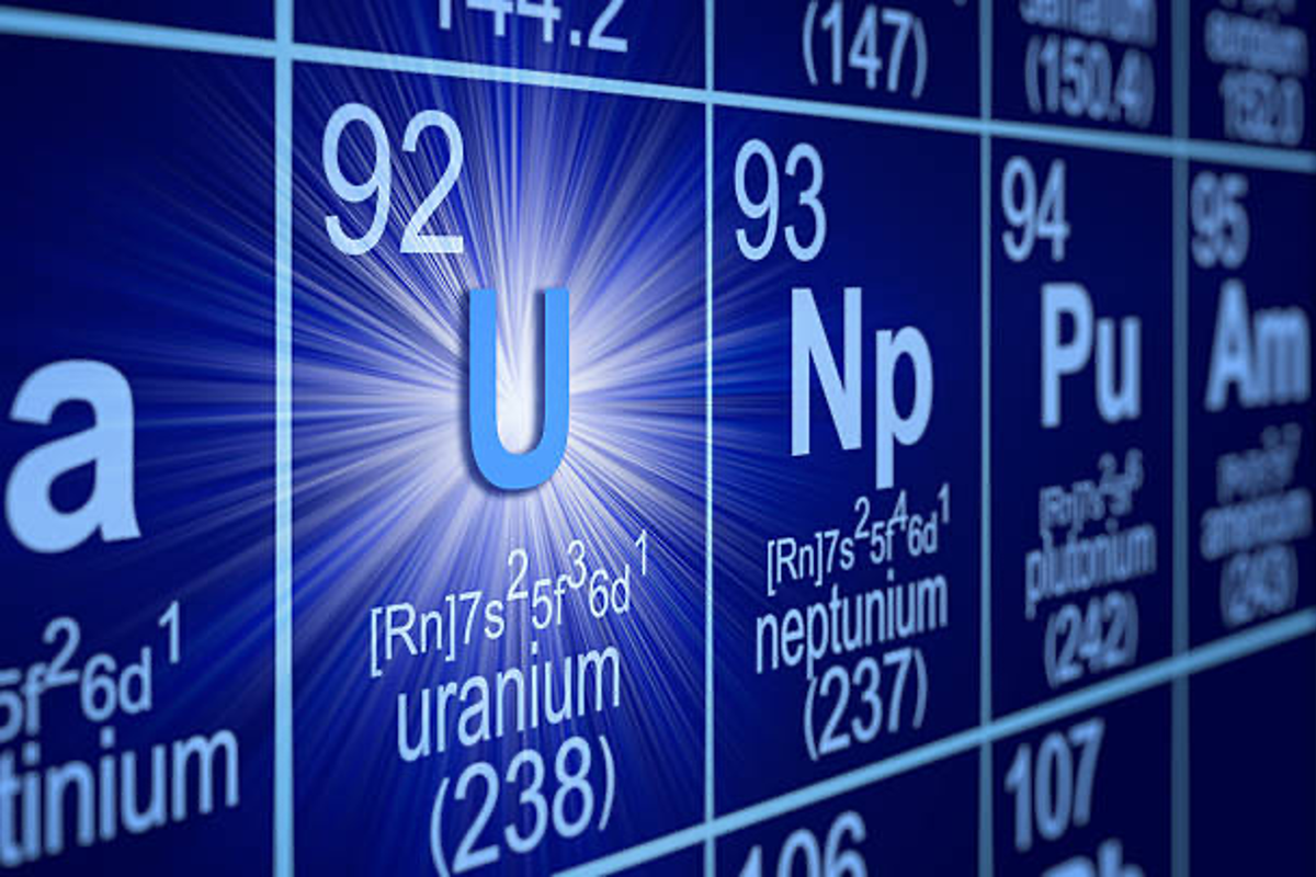 Uranium on the periodic table.