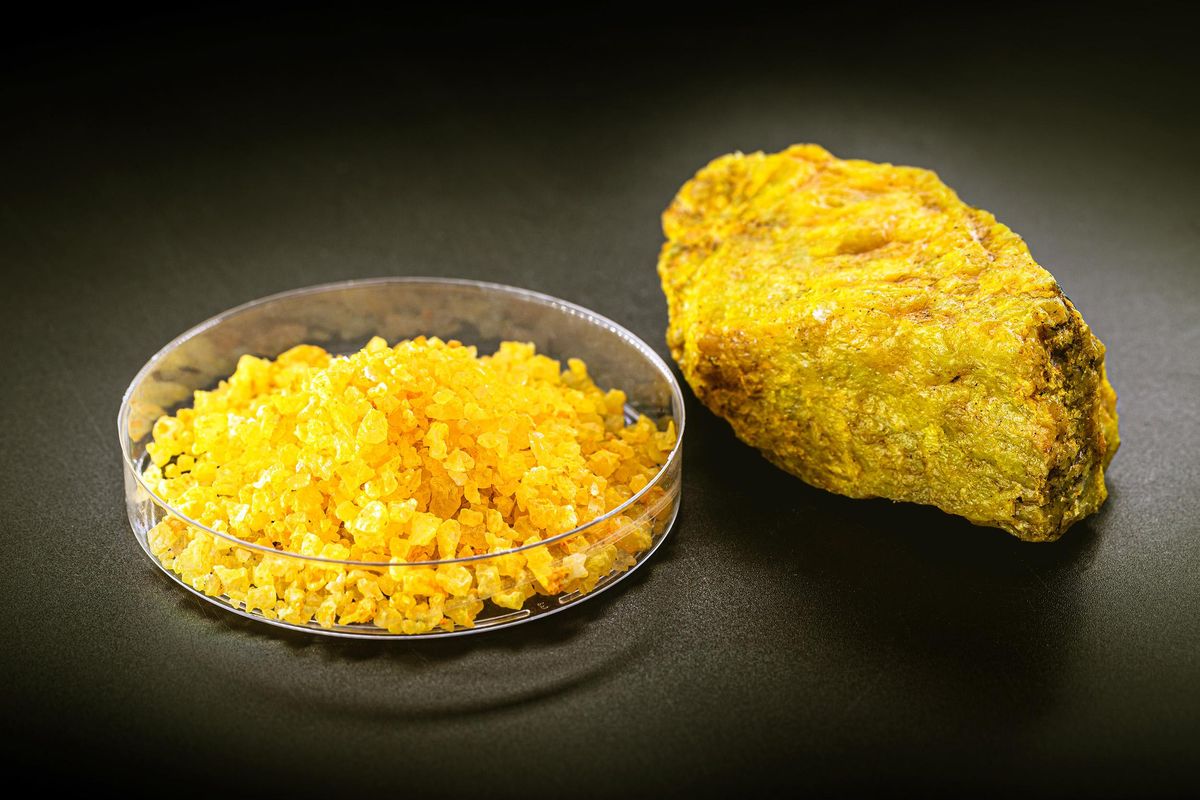 uranium ore over black surface
