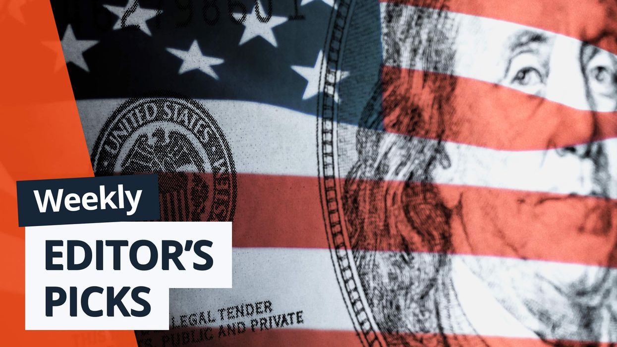 US flag overlaying a dollar bill.