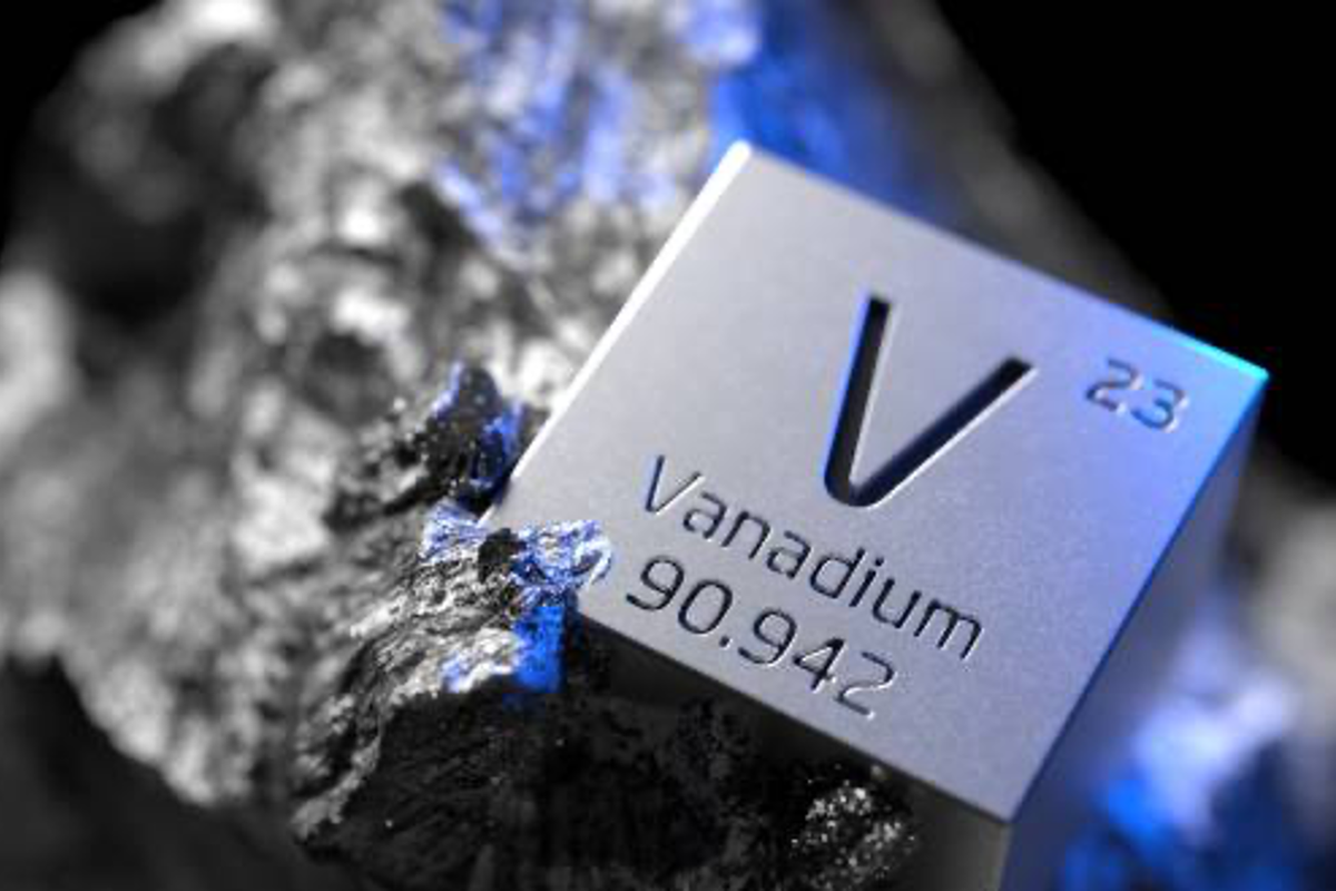Vanadium periodic symbol.