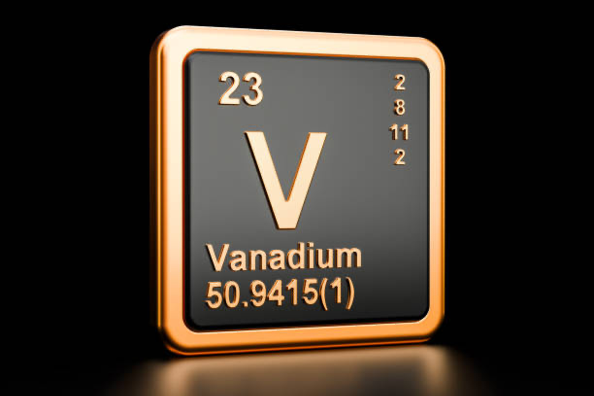 Vanadium periodic symbol.
