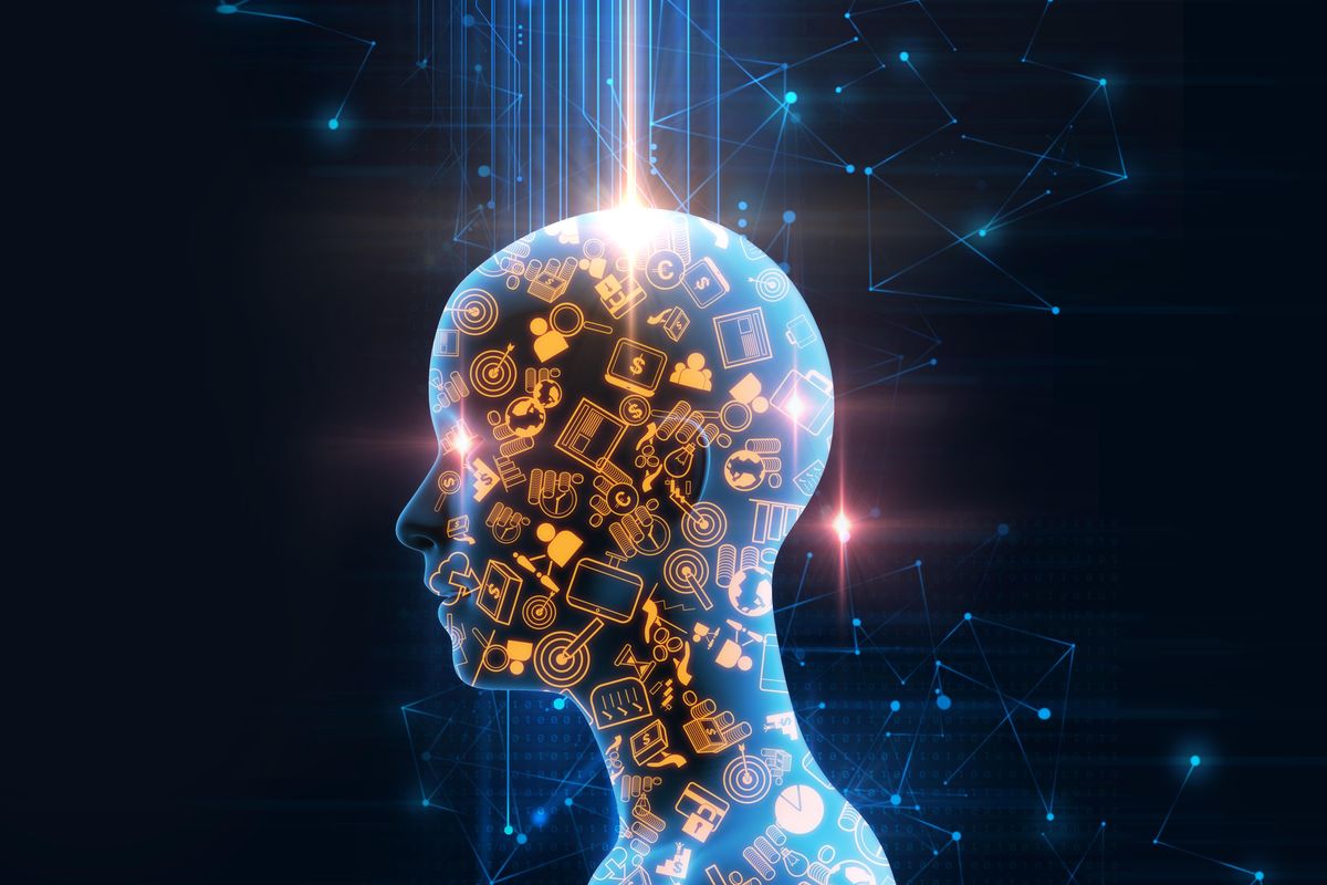virtual human 3d illustration