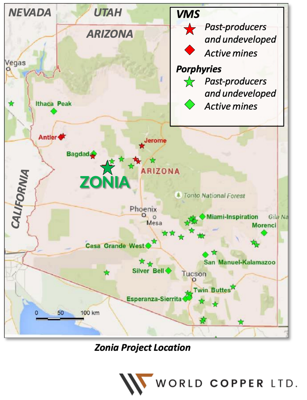 World Copper Zonia Copper Oxide Deposit
