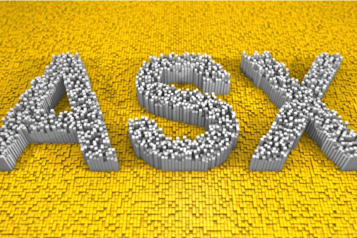 yellow background with silver letters sticking out reading "ASX"