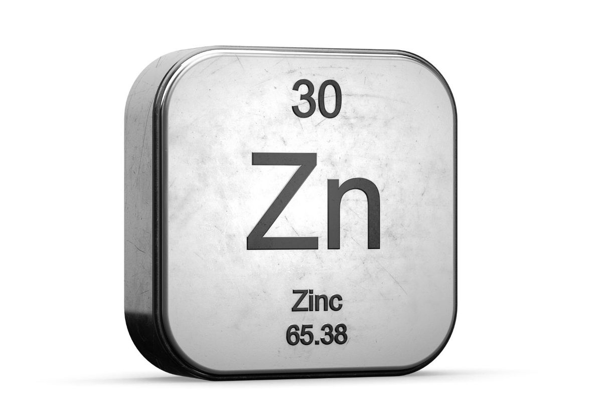 Zinc periodic symbol.
