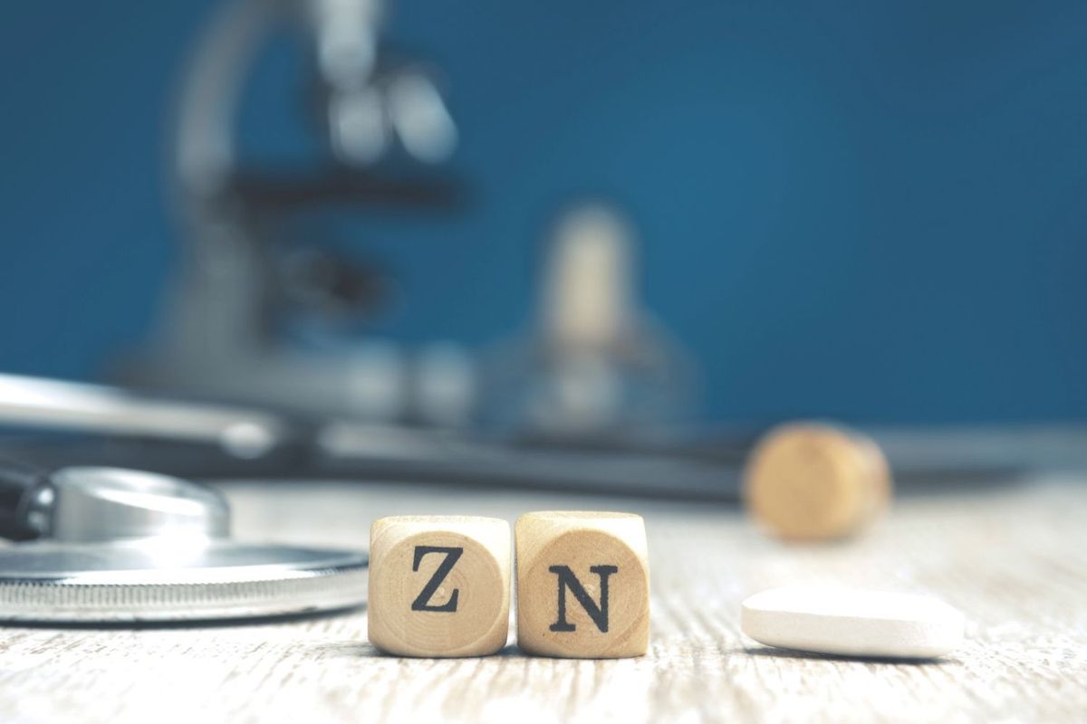 Zinc periodic symbol.