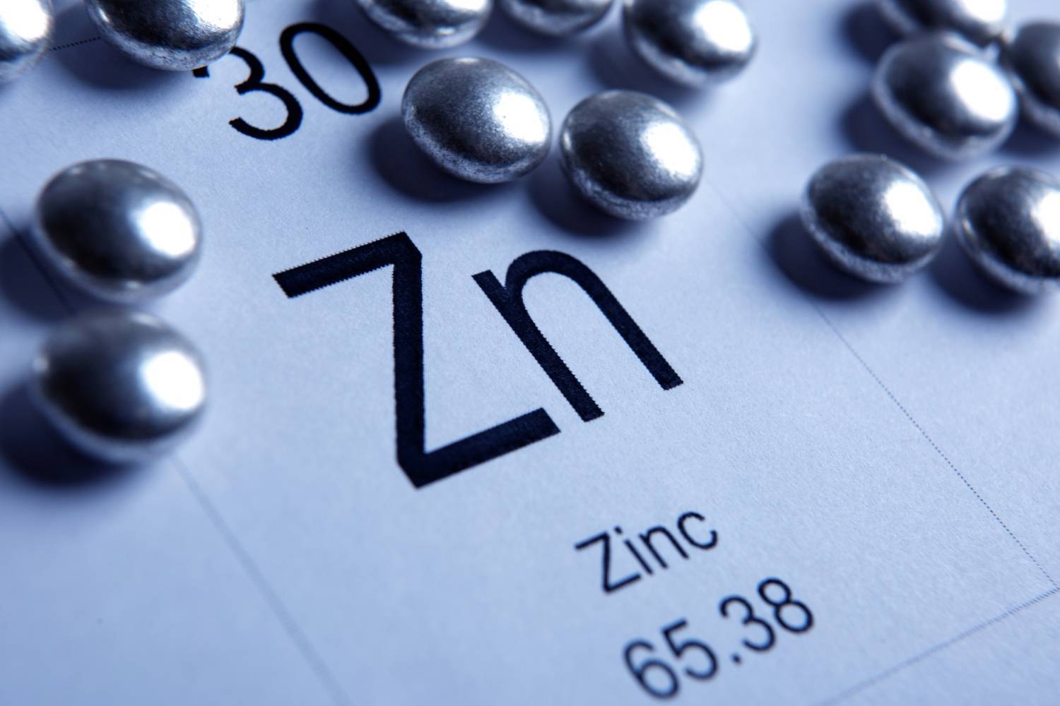 Zinc periodic symbol.